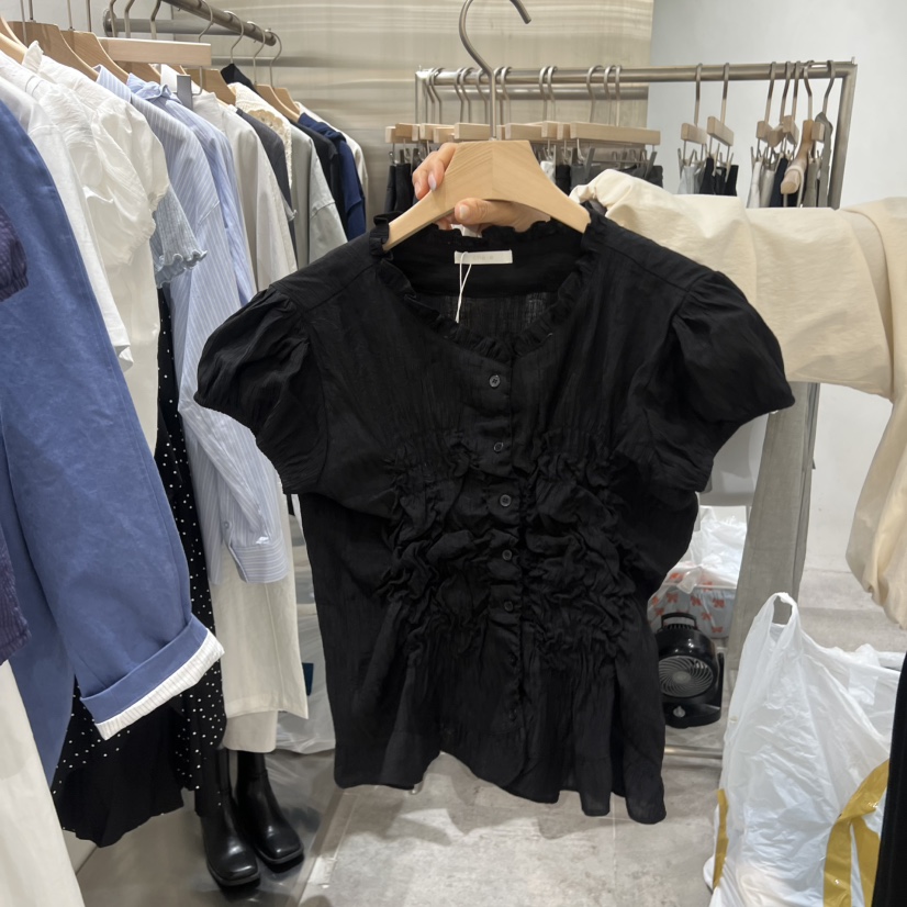 CHAE韓國直郵實拍女士新品熱賣時尚推薦休閑職業襯衫蕾絲衫CHAE襯衫/蕾絲衫圖色2