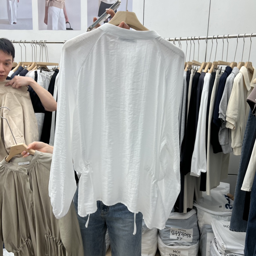 MOI-A韓國直郵女裝新款人氣時尚推薦26春夏休閑襯衫蕾絲衫MOI-A襯衫/蕾絲衫