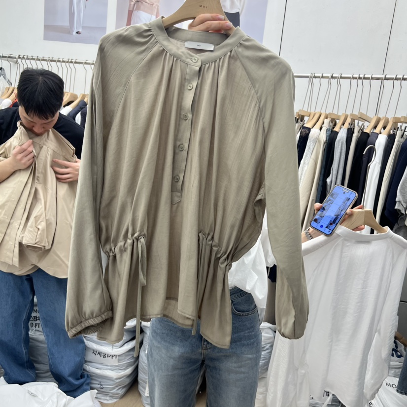 MOI-A韓國直郵女裝新款人氣時尚推薦26春夏休閑襯衫蕾絲衫MOI-A襯衫/蕾絲衫圖色2