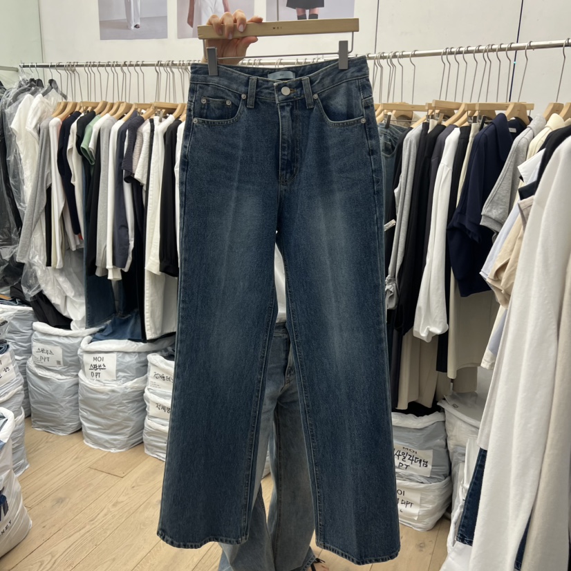 MOI-A韓國東大門代購女士新品人氣職業26春夏休閑牛仔褲MOI-A牛仔褲圖色1