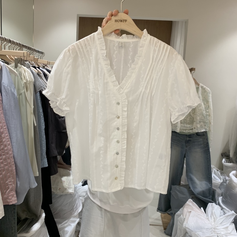HOWFF韓國東大門直郵女士新品人氣職業時尚熱賣襯衫蕾絲衫HOWFF襯衫/蕾絲衫圖色1