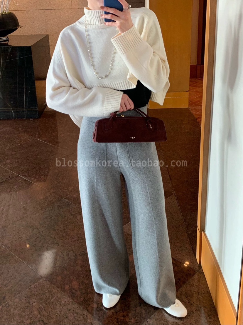 PRIVIE/H/LOW GAUGE韓國東大門代購女士新品休閑休閑褲針織褲PRIVIE/H/LOW GAUGE休閑褲圖色3