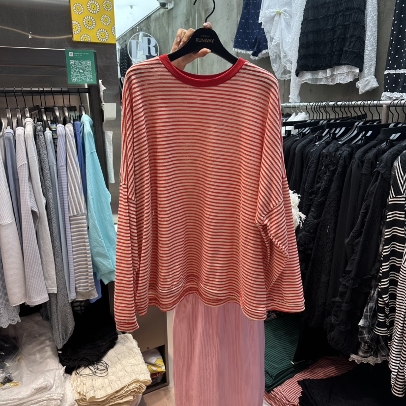 RUNWAY-런웨이韓國東大門直郵女裝新款26春夏時尚長袖T恤RUNWAY長袖T恤圖色5