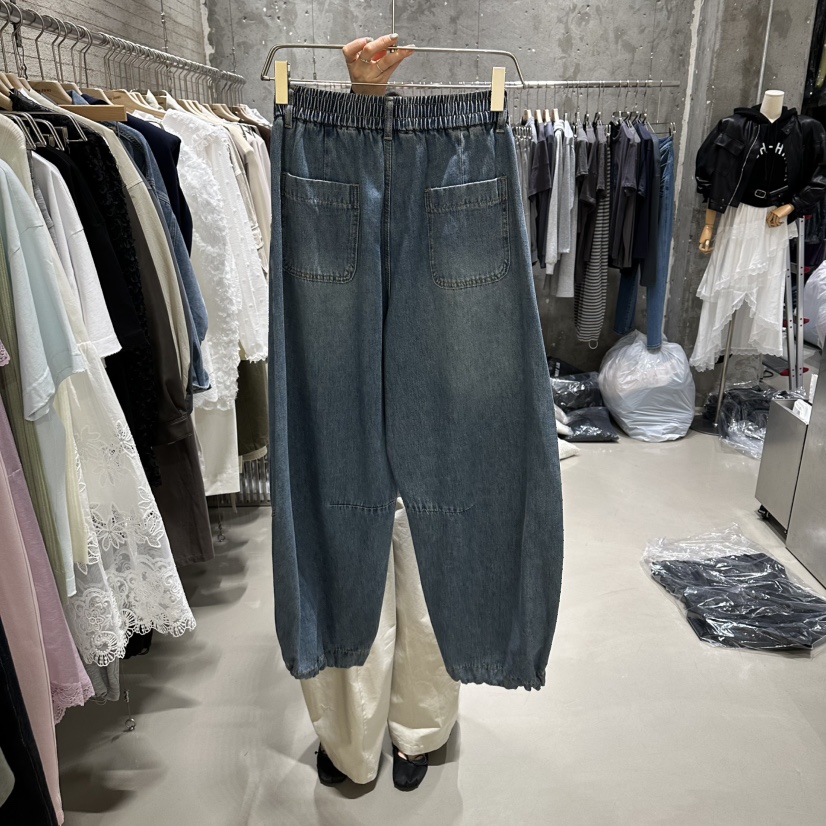 JUNI韓國東大門代購女士新款推薦休閑熱賣人氣26春夏牛仔褲my juni牛仔褲