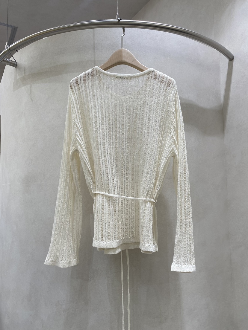 WHO IS SHE韓國直郵女士新品熱賣休閑人氣針織衫含腰繩WHO IS SHE針織衫