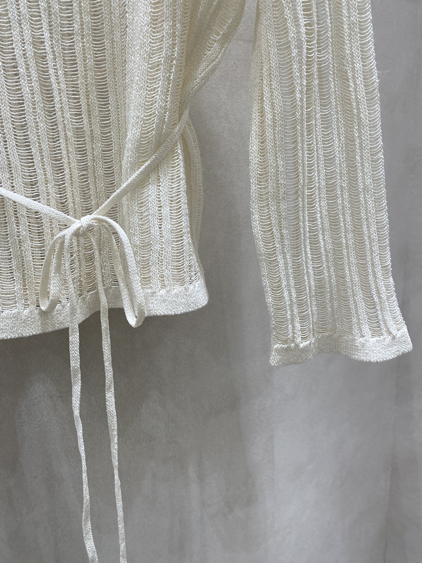 WHO IS SHE韓國直郵女士新品熱賣休閑人氣針織衫含腰繩WHO IS SHE針織衫