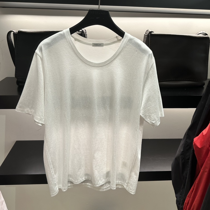 FEBRUARY 11韓國直郵女裝新款人氣休閑熱賣26春夏T恤柔軟FEBRUARY 11T恤圖色2白色