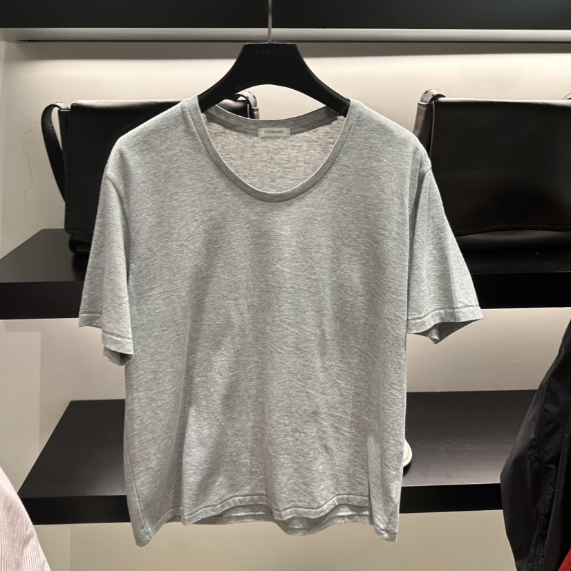 FEBRUARY 11韓國直郵女裝新款人氣休閑熱賣26春夏T恤柔軟FEBRUARY 11T恤圖色5灰色