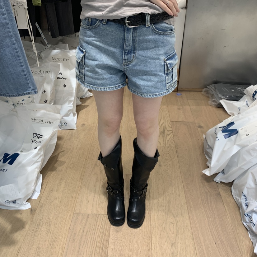 MEET ME韓國直郵實拍女士新品人氣熱賣短褲不含腰帶工裝MEET ME短褲圖色1