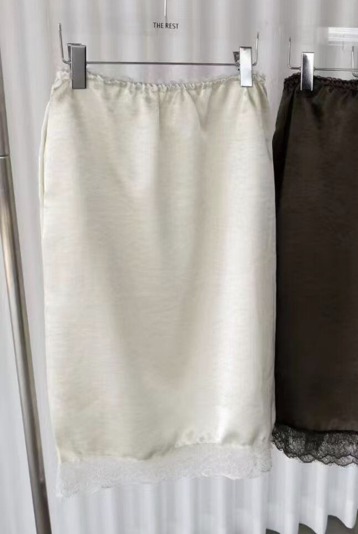 THE REST韓國東大門直郵女士新品時尚休閑半身裙中短裙絲綢THE REST/UNNOEUD半身裙/中短裙圖色1