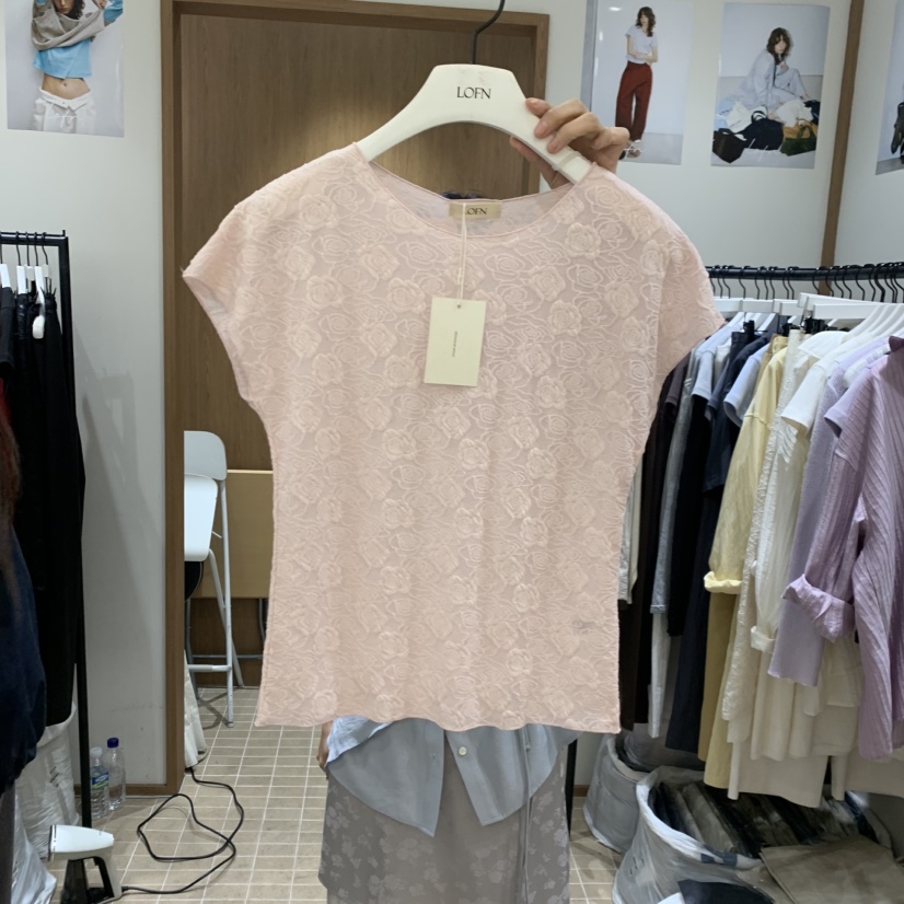 LOFN韓國東大門代購女裝新款職業熱賣時尚26春夏推薦休閑T恤LOFNT恤圖色2