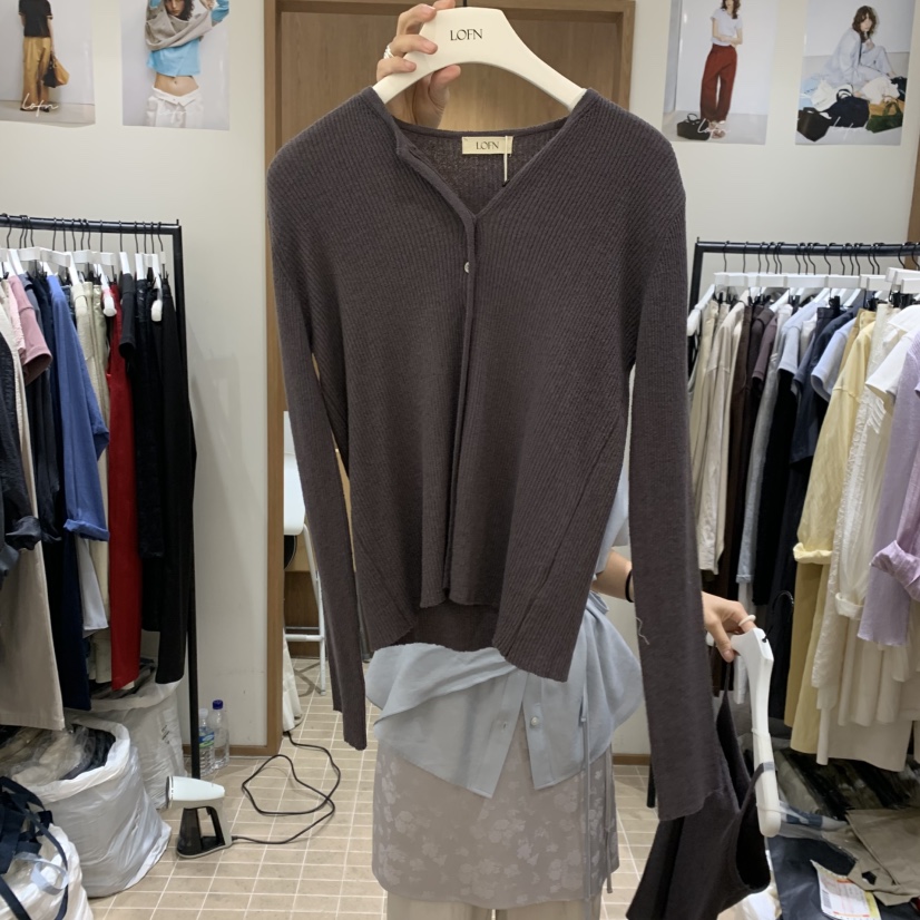 LOFN韓國東大門直郵女士新品推薦熱賣時尚職業人氣針織衫LOFN針織衫圖色1