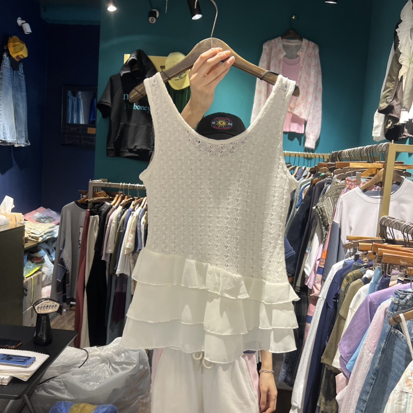 MERCI LINDA韓國直郵實拍女裝新款職業人氣吊帶背心雪紡MERCI LINDA吊帶/背心