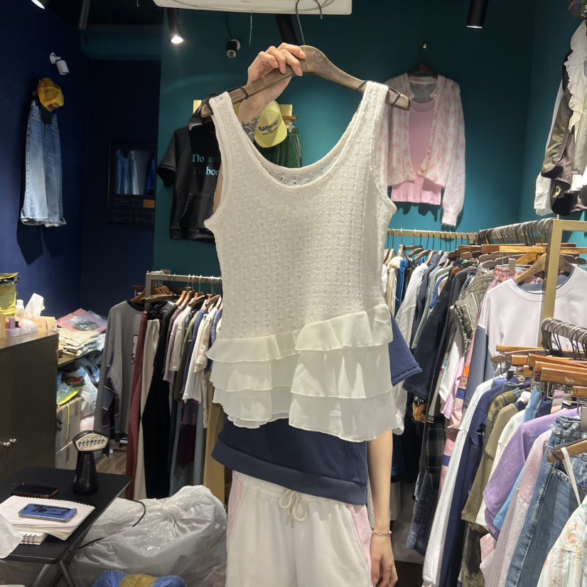 MERCI LINDA韓國直郵實拍女裝新款職業人氣吊帶背心雪紡MERCI LINDA吊帶/背心圖色1