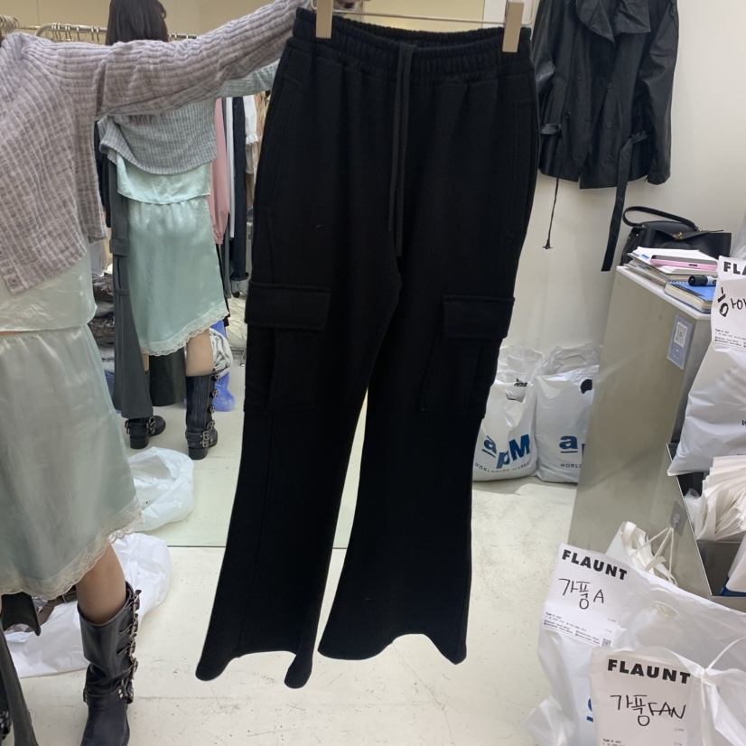 FLAUNT韓國代購女裝新款人氣時尚推薦熱賣26春夏休閑褲喇叭FLAUNT休閑褲圖色2