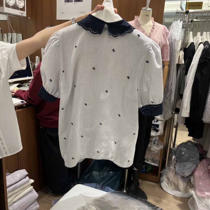 OGI韓國直郵女士新款人氣休閑推薦熱賣26春夏時尚襯衫蕾絲衫FLat OGI襯衫/蕾絲衫