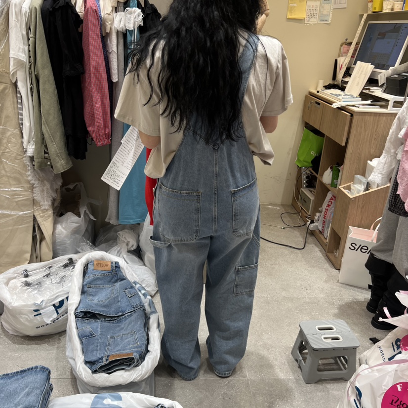 BY FLOW韓國東大門直郵女士新款熱賣休閑時尚26春夏背帶褲BY FLOW背帶褲