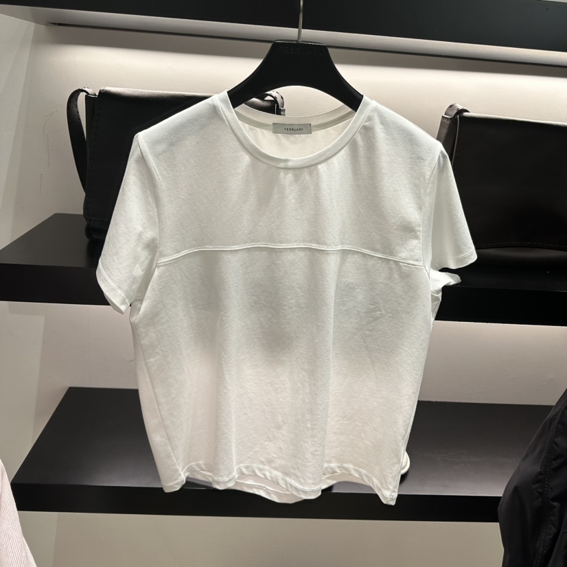 FEBRUARY 11韓國東大門代購女士新款26春夏職業休閑人氣T恤FEBRUARY 11T恤圖色1白色