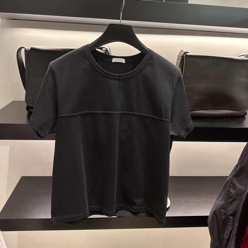 FEBRUARY 11韓國東大門代購女士新款26春夏職業休閑人氣T恤FEBRUARY 11T恤圖色2黑色