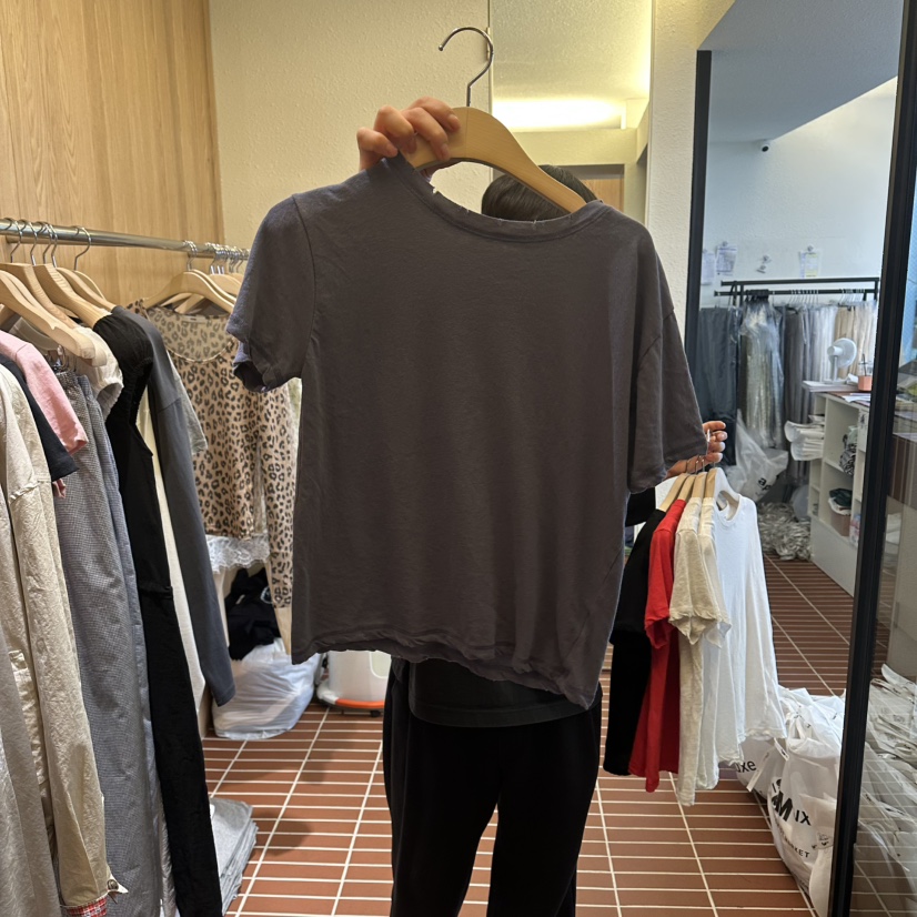 CHOI-L韓國直郵女士新款人氣推薦休閑熱賣時尚職業26春夏T恤CHOIT恤圖色4墨色