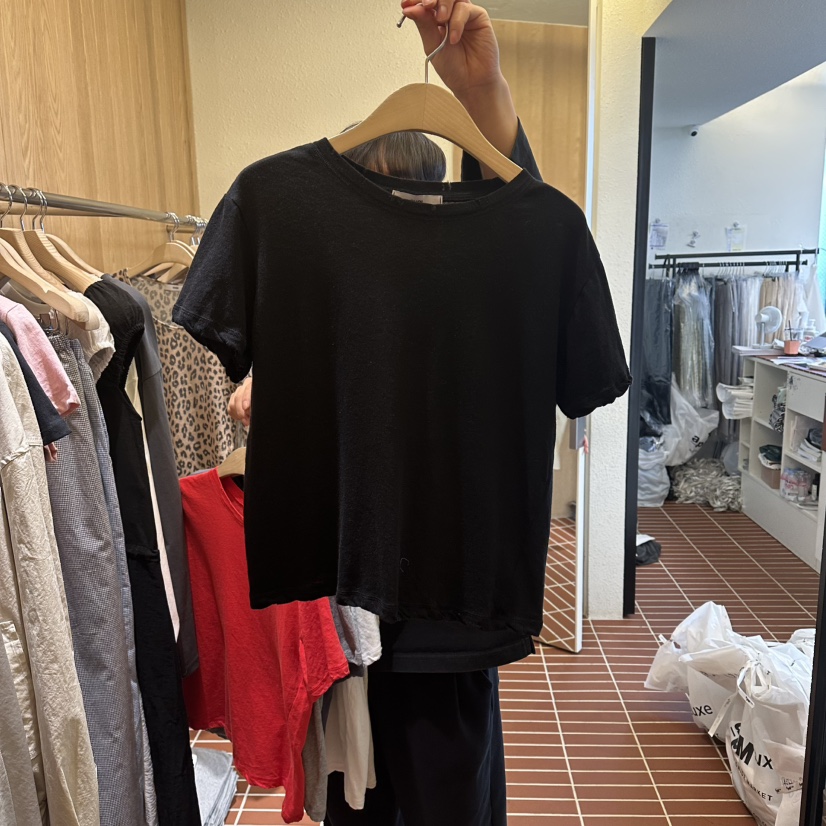 CHOI-L韓國直郵女士新款人氣推薦休閑熱賣時尚職業26春夏T恤CHOIT恤圖色5黑色