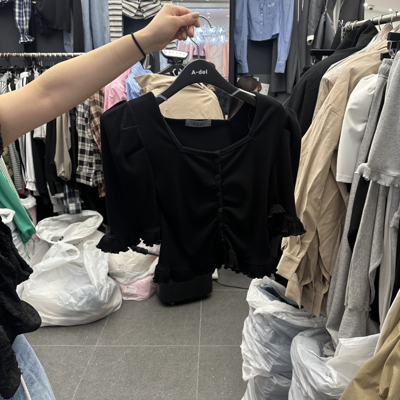 A-DEL韓國代購女士新品26春夏推薦職業熱賣休閑人氣T恤開衫A-DELT恤圖色2