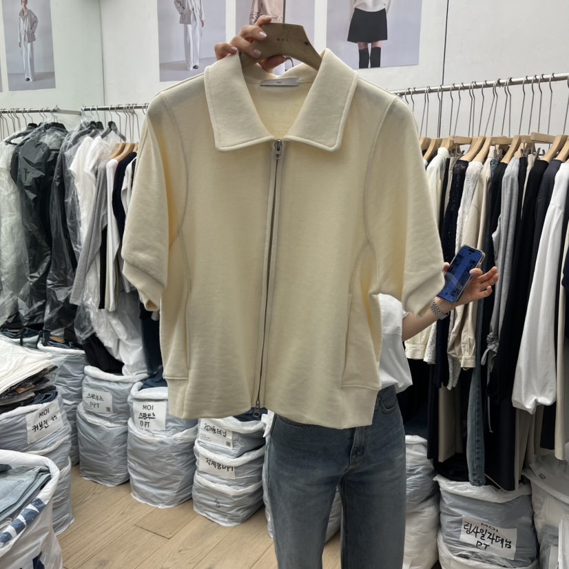 MOI-A韓國東大門直郵女士新品職業人氣熱賣推薦夾克拉鏈MOI-A夾克圖色1