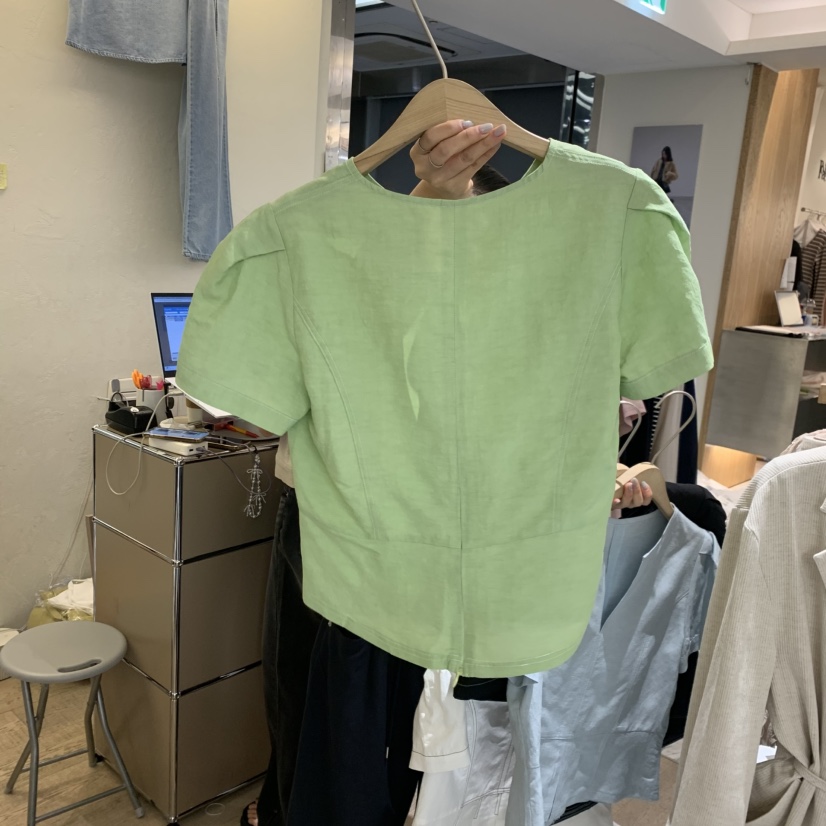 W AND J韓國東大門代購女士新款時尚人氣休閑襯衫蕾絲衫W AND J襯衫/蕾絲衫