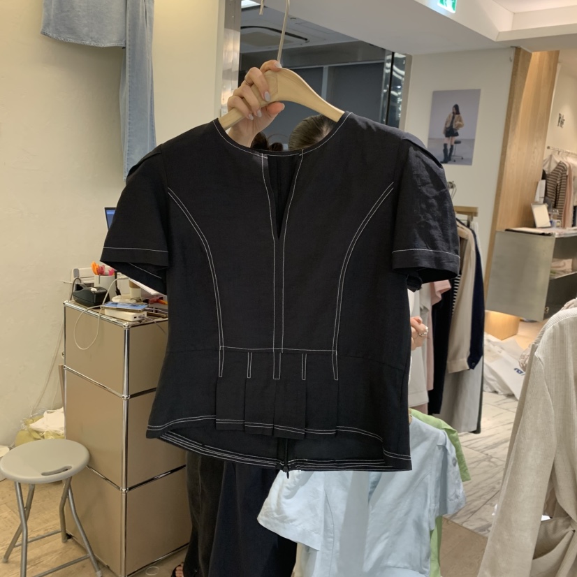 W AND J韓國東大門代購女士新款時尚人氣休閑襯衫蕾絲衫W AND J襯衫/蕾絲衫圖色3