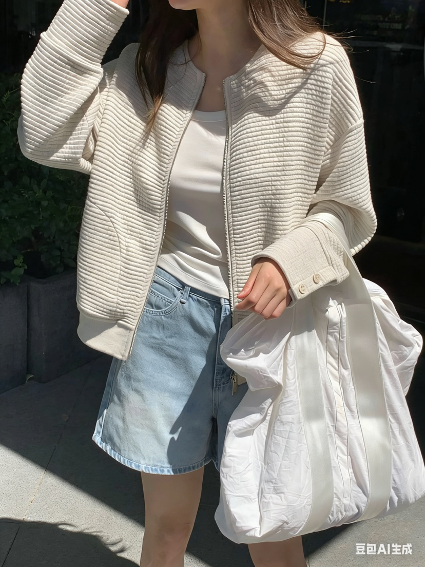 SIHO ARCHIVE韓國東大門直郵女士新品推薦夾克華夫格拉鏈SIHO ARCHIVE夾克圖色2