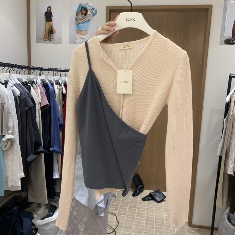 LOFN韓國東大門直郵女裝新款推薦時尚休閑吊帶背心不含內搭LOFN吊帶/背心圖色3