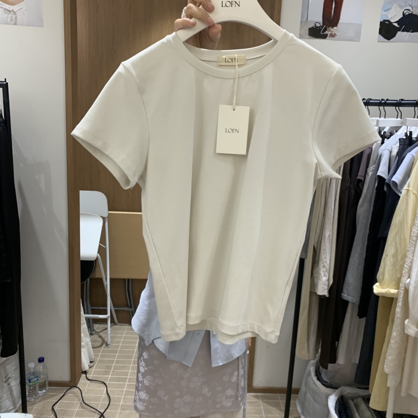 LOFN韓國東大門直郵女士新品職業推薦熱賣人氣時尚26春夏T恤LOFNT恤圖色2