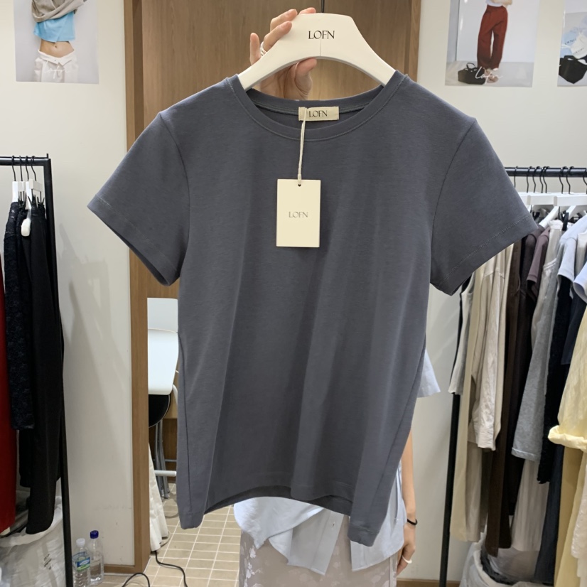 LOFN韓國東大門直郵女士新品職業推薦熱賣人氣時尚26春夏T恤LOFNT恤圖色3