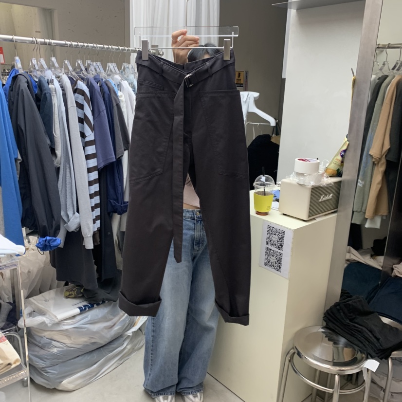 LEESEED-A韓國直郵實拍女士新品人氣休閑休閑褲包含腰帶SEeD/LEESEED休閑褲圖色2