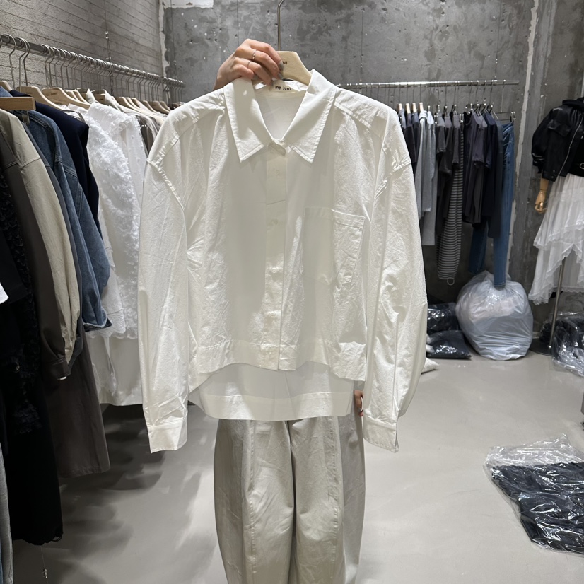 JUNI韓國直郵女裝新品推薦休閑26春夏熱賣職業襯衫蕾絲衫my juni襯衫/蕾絲衫圖色1