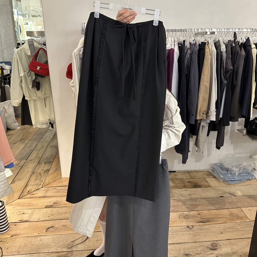 CREAM VILLA韓國東大門代購女士新款時尚長裙CREAMVILLA長裙圖色2黑色