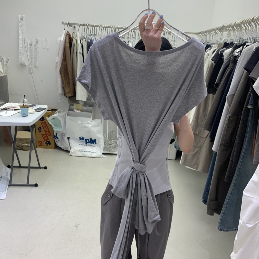 PADO韓國代購女裝新品時尚熱賣26春夏職業人氣推薦休閑T恤PADOT恤