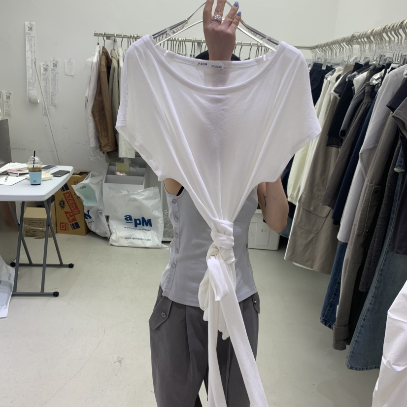 PADO韓國代購女裝新品時尚熱賣26春夏職業人氣推薦休閑T恤PADOT恤圖色2