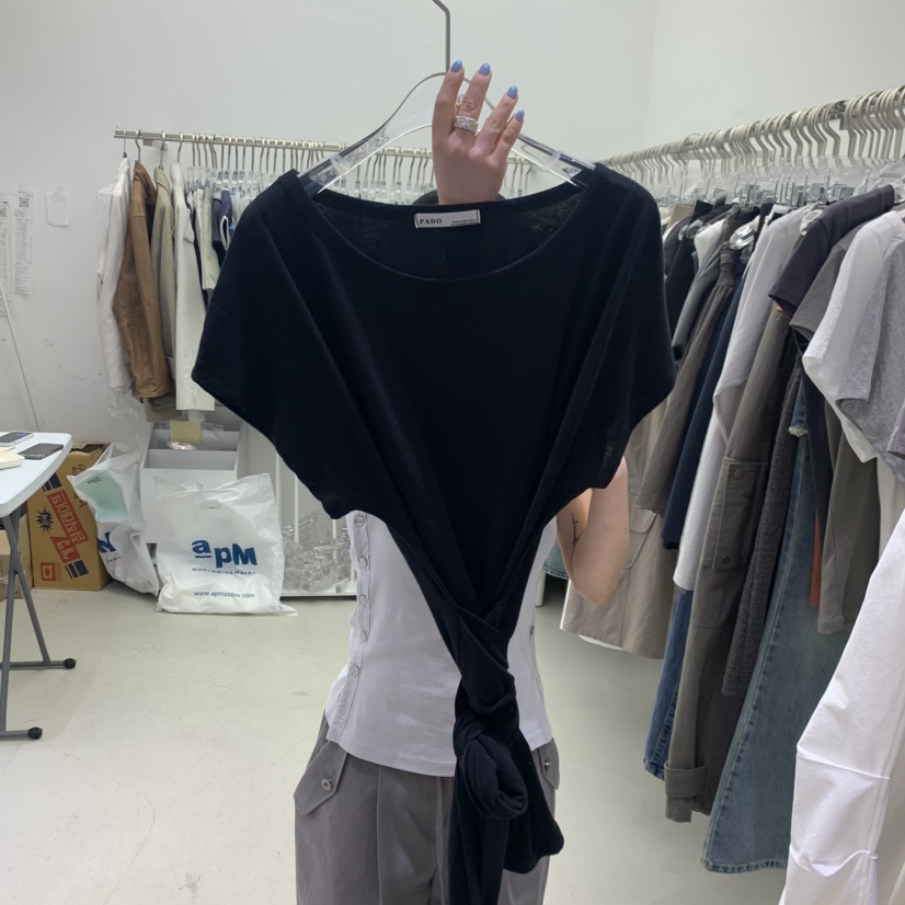 PADO韓國代購女裝新品時尚熱賣26春夏職業人氣推薦休閑T恤PADOT恤圖色3