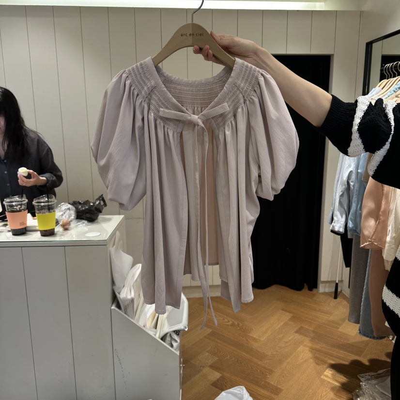 ARC韓國直郵女裝新款休閑26春夏時尚推薦職業人氣襯衫蕾絲衫ARC EN CIEL襯衫/蕾絲衫圖色2