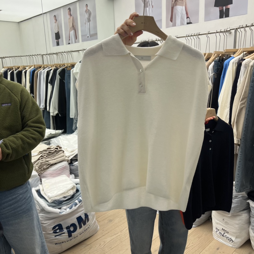 MOI-A韓國直郵女士新款推薦休閑熱賣職業26春夏針織衫雙領MOI-A針織衫圖色2