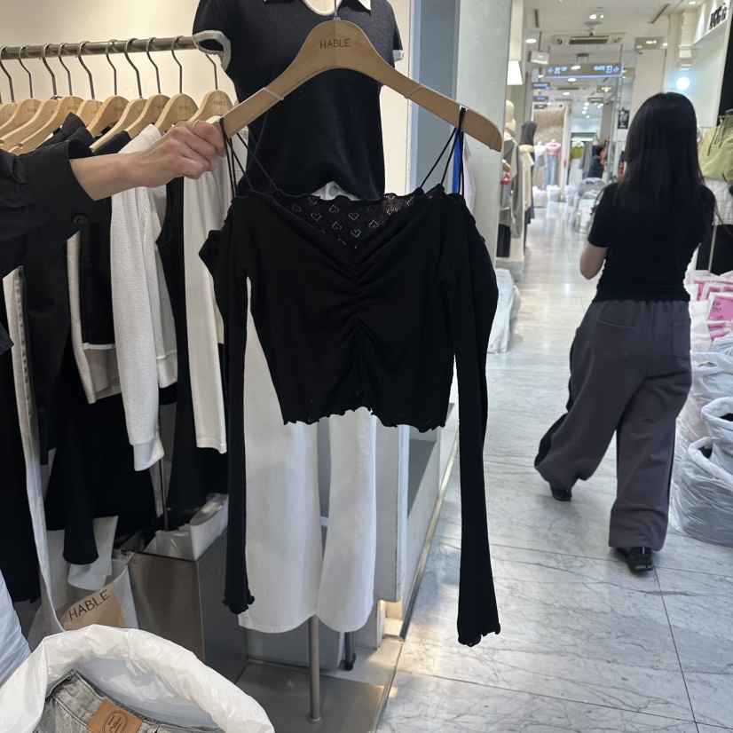 HABLE韓國直郵女裝新品熱賣推薦休閑時尚人氣職業長袖T恤HABLE長袖T恤圖色2