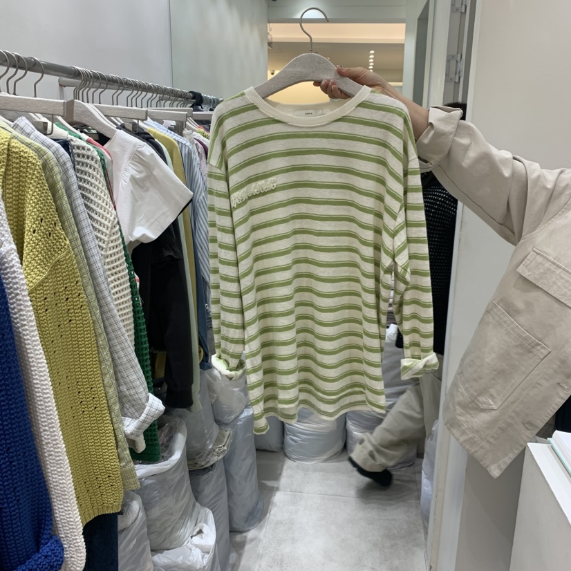 ASOME韓國直郵實拍女士新款26春夏時尚推薦休閑長袖T恤條紋A.SOME長袖T恤圖色2