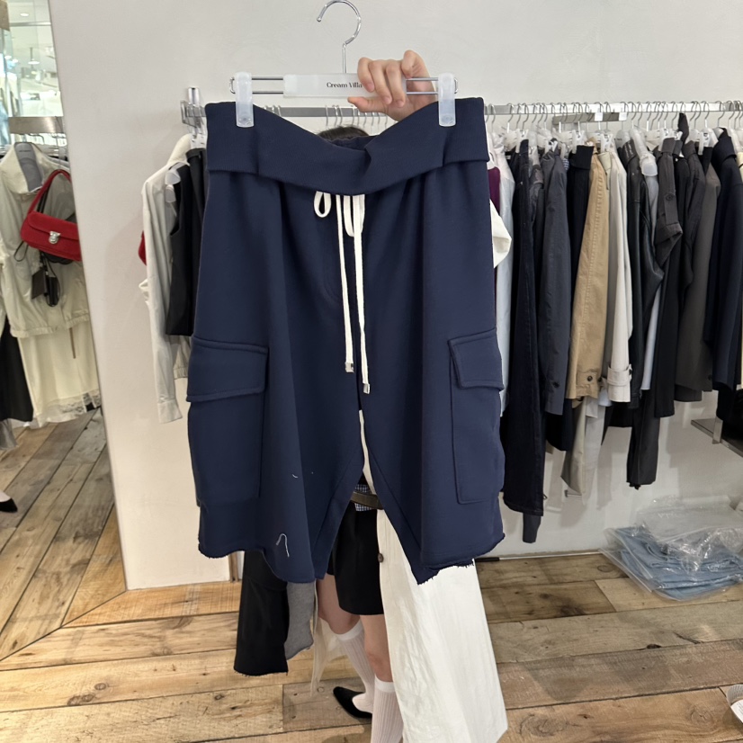 CREAM VILLA韓國直郵實拍女裝新款時尚短褲CREAMVILLA短褲圖色3深藍色