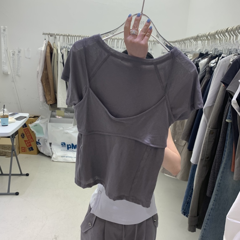 PADO韓國東大門代購女士新品職業熱賣人氣26春夏休閑T恤插肩PADOT恤