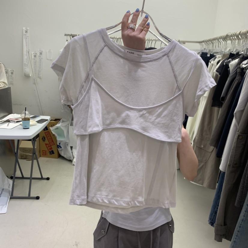 PADO韓國東大門代購女士新品職業熱賣人氣26春夏休閑T恤插肩PADOT恤圖色3