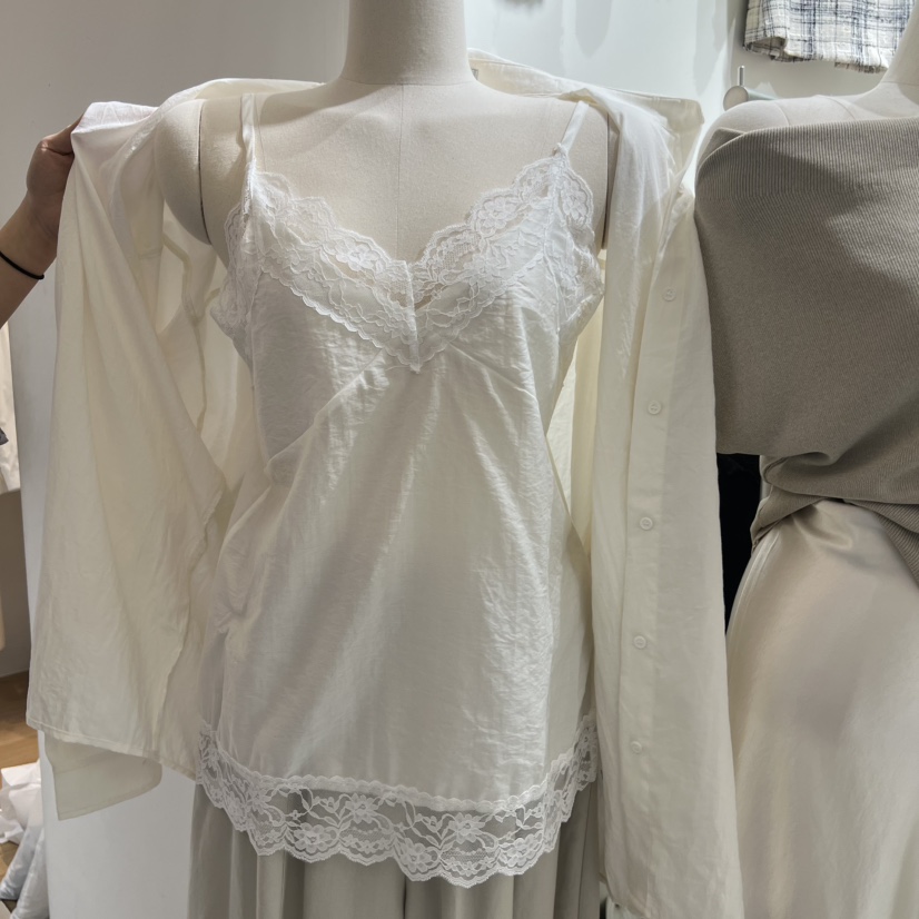 BY BOMI韓國代購女裝新品休閑人氣熱賣推薦吊帶背心蕾絲BY BOMI吊帶/背心圖色1