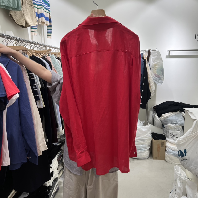 BY BOMI韓國直郵女士新款時尚熱賣休閑推薦襯衫蕾絲衫亞麻BY BOMI襯衫/蕾絲衫