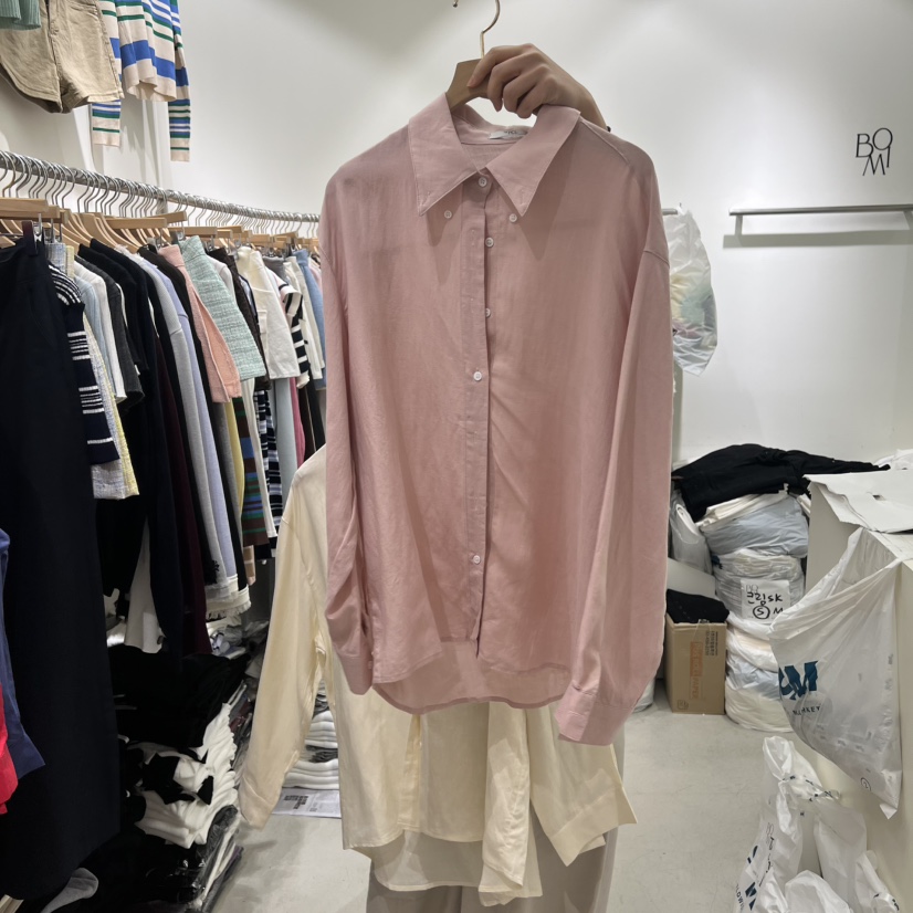 BY BOMI韓國直郵女士新款時尚熱賣休閑推薦襯衫蕾絲衫亞麻BY BOMI襯衫/蕾絲衫圖色3