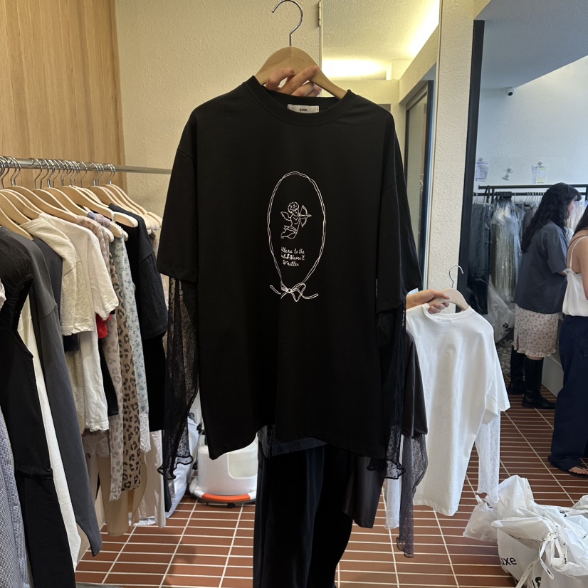 CHOI-L韓國代購女裝新款熱賣職業人氣26春夏休閑時尚T恤CHOIT恤圖色3黑色